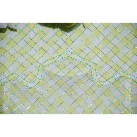 Rock 47 By Wrangler Girls Green Plaid Western Shirt Size XL LS Snap Button Up - Picture 5 of 6